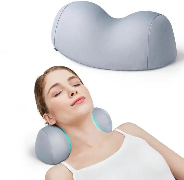 Main image of Small Neck Stretcher Pillow for Pain Relief, Medium Soft Cervical Traction Device Neck Mild Support Pillow Foam Cervical Neck Pillow for Tension Muscle Relax Relief (Grey)