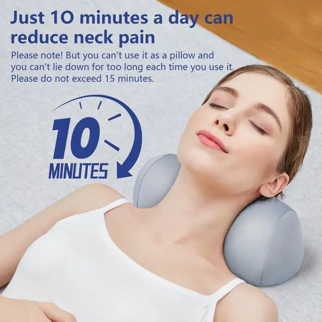 Alt view image 7 of 7 - Small Neck Stretcher Pillow for Pain Relief, Medium Soft Cervical Traction Device Neck Mild Support Pillow Foam Cervical Neck Pillow for Tension Muscle Relax Relief (Grey)