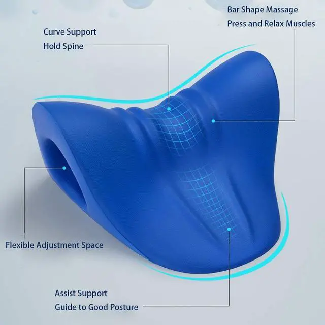 Alt view image 2 of 6 - Neck and Shoulder Relaxer, Cervical Traction Device for TMJ Pain Relief and Cervical Spine Alignment, Chiropractic Pillow Neck Stretcher