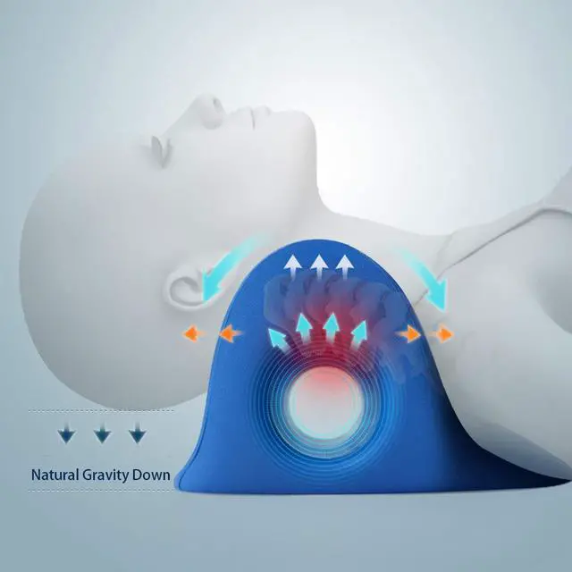 Alt view image 4 of 6 - Neck and Shoulder Relaxer, Cervical Traction Device for TMJ Pain Relief and Cervical Spine Alignment, Chiropractic Pillow Neck Stretcher