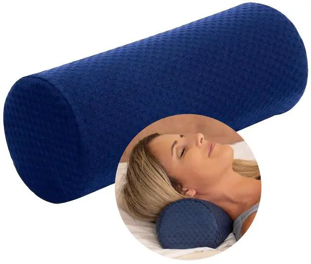 Main image of Memory Foam Cervical Neck Pillow, Round - Contoured Design to Support Neck and Shoulders, Relieve Pain and Pressure, Neck Roll Pillow for Sleeping, Neck Pillow, Memory Foam Neck Pillow