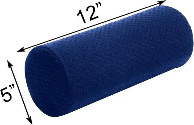 Alt view image 4 of 7 - Memory Foam Cervical Neck Pillow, Round - Contoured Design to Support Neck and Shoulders, Relieve Pain and Pressure, Neck Roll Pillow for Sleeping, Neck Pillow, Memory Foam Neck Pillow