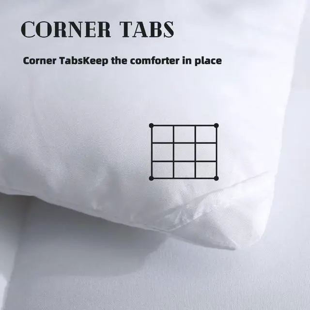Alt view image 3 of 7 - Comforters Queen Size, White Duvet Insert, Lightweight Quilt