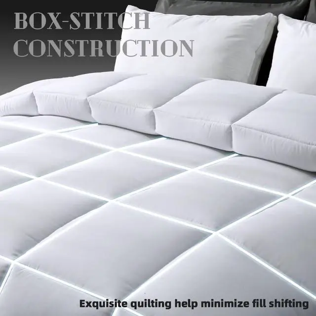 Alt view image 4 of 7 - Comforters Queen Size, White Duvet Insert, Lightweight Quilt