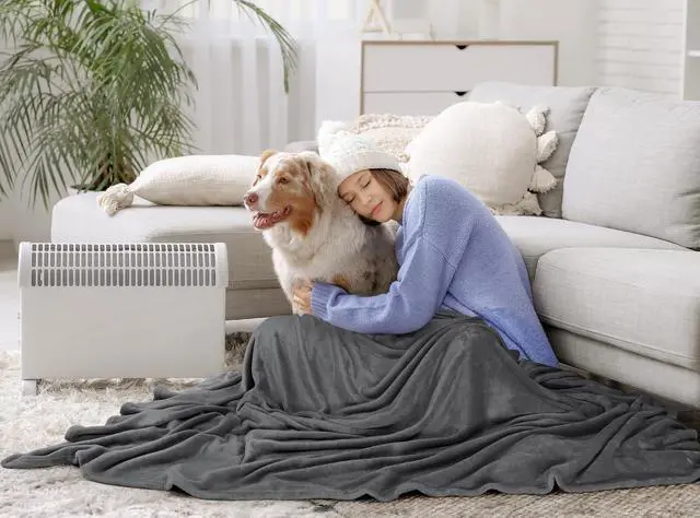 Alt view image 7 of 7 - Fleece Blanket Queen Size Grey (90x90 Inches) Ultra Soft Warm Lightweight Microfiber Breathable Anti-Static Cozy Bed Blanket, All-Season Home Decor Gift for Women and Men