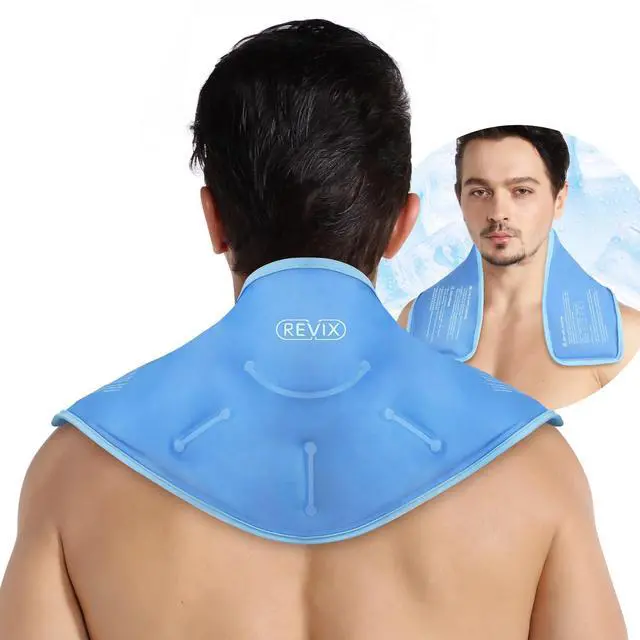 Main image of Neck Ice Pack Wrap Reusable Hot Cold Gel Pack for Neck and Shoulder, Large Flexible Design with Soft Plush Lining, Cervical Gel Ice Wrap Ideal for Post-Workout Recovery, Fatigue & Relaxation