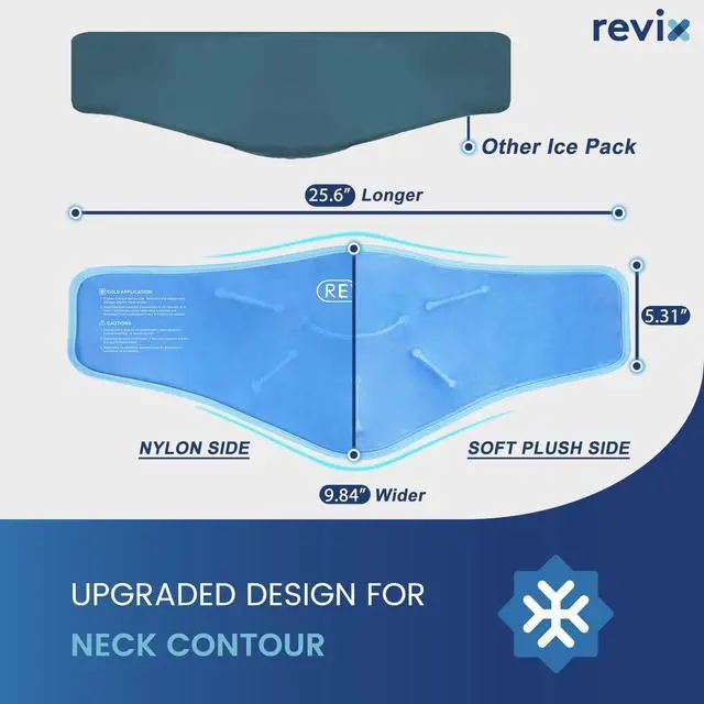 Alt view image 4 of 7 - Neck Ice Pack Wrap Reusable Hot Cold Gel Pack for Neck and Shoulder, Large Flexible Design with Soft Plush Lining, Cervical Gel Ice Wrap Ideal for Post-Workout Recovery, Fatigue & Relaxation
