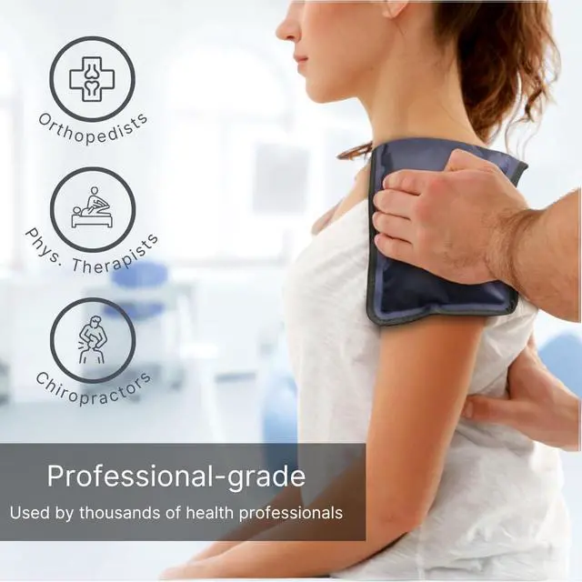 Alt view image 3 of 7 - Gel Soft Flexible Ice Packs for Injuries - Reusable Freezer Cold Pack, Cold Compress & Cooling Gel Pad for Face, Shoulder, Hip, Leg, Arm, Ankle & Foot Injury - Medium - 7.5 x 11