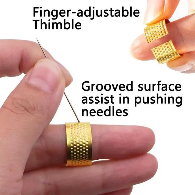 Alt view image 4 of 6 - 44Pcs Sewing Tool Set, Big Eye Steel Sewing Needle Kit, Threader and Needle Repair Kit Stainless Steel Needles for Hand Sewing