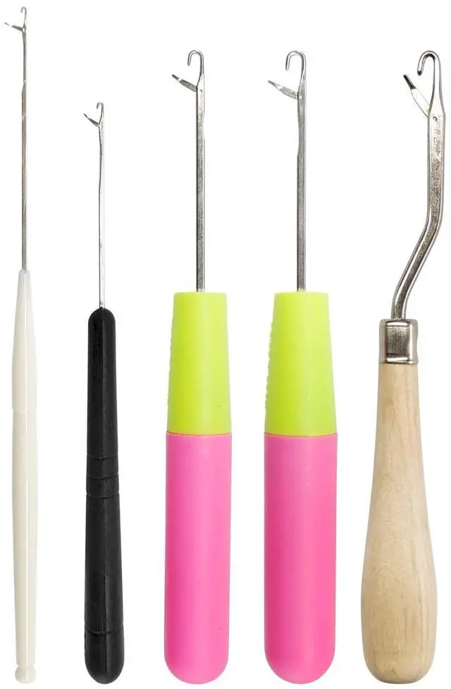 Main image of 5PCS Latch Hook, Different Sizes Small Crochet Hooks Needle for Hair