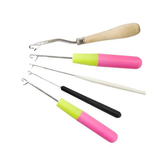 Alt view image 2 of 4 - 5PCS Latch Hook, Different Sizes Small Crochet Hooks Needle for Hair