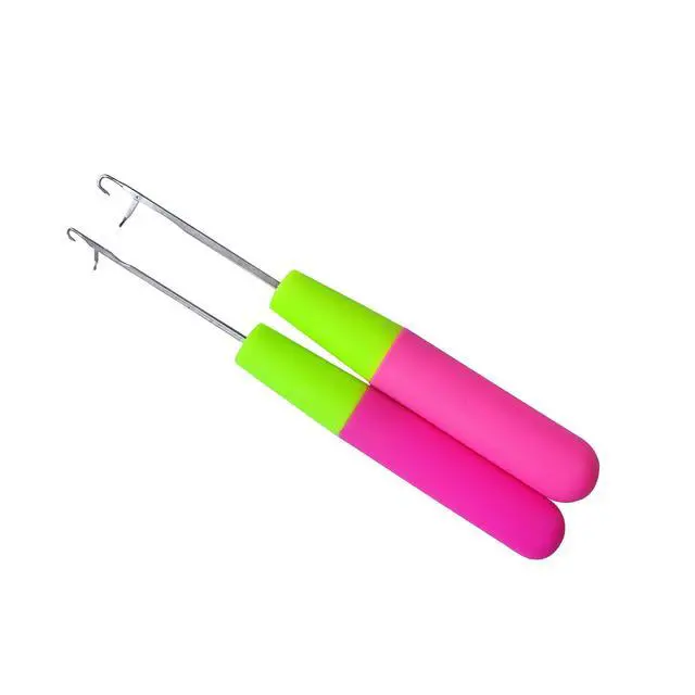 Alt view image 5 of 7 - 5 Different Sizes Latch Hook Crochet Needle Set Hair Crochet Hook Tools for Hair Braiding, Scarf & Rug Making and Crafts DIY