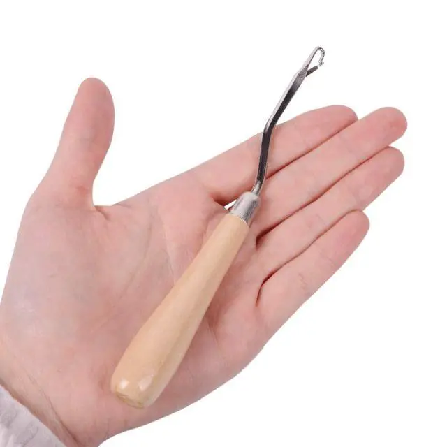 Alt view image 7 of 7 - 5 Different Sizes Latch Hook Crochet Needle Set Hair Crochet Hook Tools for Hair Braiding, Scarf & Rug Making and Crafts DIY