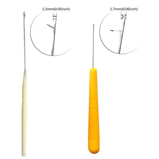 Alt view image 4 of 7 - 5 Different Sizes Latch Hook Crochet Needle Set Hair Crochet Hook Tools for Hair Braiding, Scarf & Rug Making and Crafts DIY