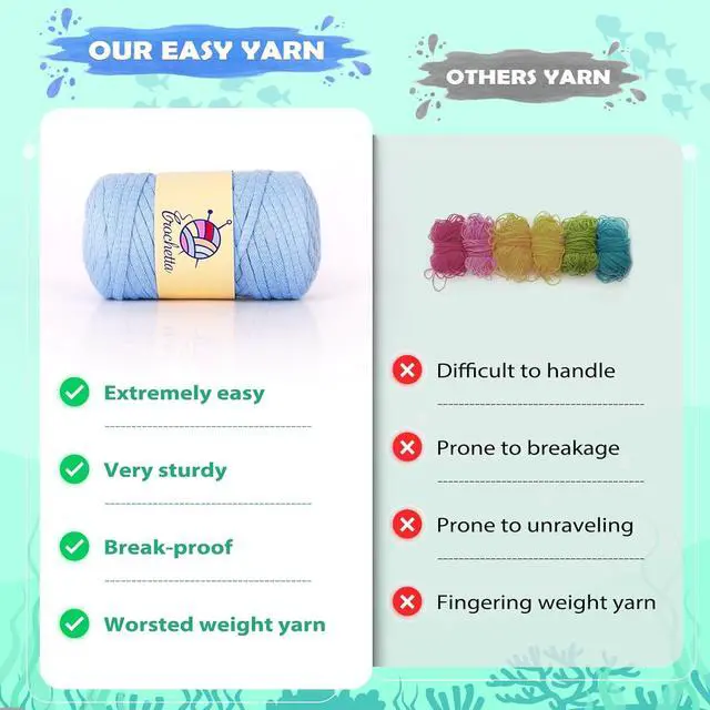 Alt view image 2 of 6 - Crochet Kit for Beginners, Beginner Crochet Animal Kits for Adults with Step-by-Step Video Tutorials, DIY Knitting & Crocheting Craft Hobbies Supplies, 2 Pack Frog Amigurumi(40%+ Yarn)