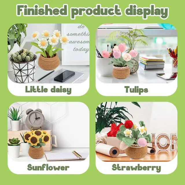Alt view image 7 of 7 - Crochet Kit for Beginners, Tulip Crochet Starter Kit Beginner for Complete Beginners Adults, Crocheting Knitting Kit with Step-by-Step Video Tutorials (Tulip)