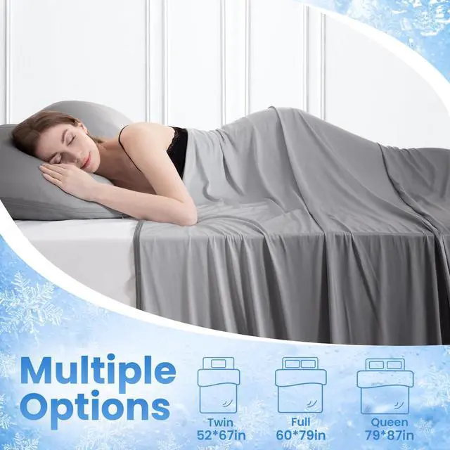 Alt view image 3 of 7 - Cooling Blanket Throw, Arc-Chill Q-Max >0.5 for Hot Sleepers, Absorbs Heat to Keep Body Cool for Night Sweats, Lightweight Summer Cool Blankets for Sleeping, Gifts for Women & Men,Gradient Grey