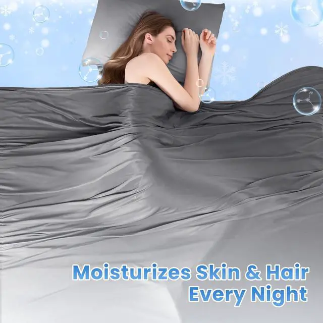 Alt view image 4 of 7 - Cooling Blanket Throw, Arc-Chill Q-Max >0.5 for Hot Sleepers, Absorbs Heat to Keep Body Cool for Night Sweats, Lightweight Summer Cool Blankets for Sleeping, Gifts for Women & Men,Gradient Grey