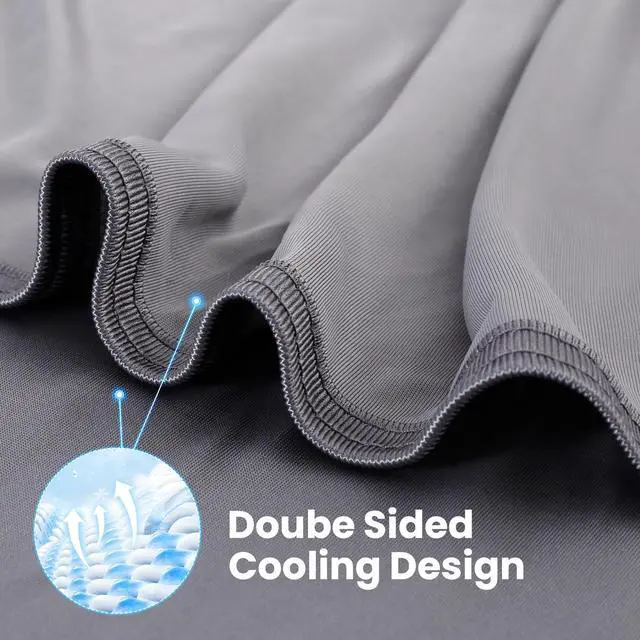 Alt view image 6 of 7 - Cooling Blanket Throw, Arc-Chill Q-Max >0.5 for Hot Sleepers, Absorbs Heat to Keep Body Cool for Night Sweats, Lightweight Summer Cool Blankets for Sleeping, Gifts for Women & Men,Gradient Grey