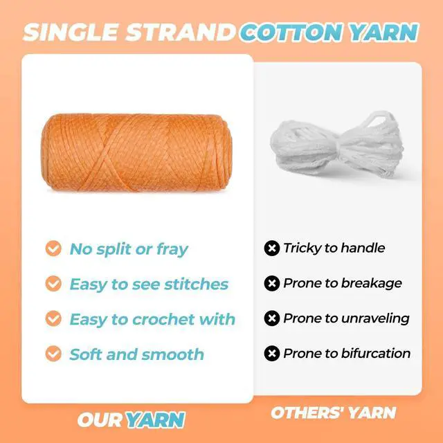 Alt view image 7 of 7 - Crochet kit for Beginners Adults, Learn to Crochet, Include Easy Knitting Soft Yarn, Step-by-Step Video Tutorial, Hook, Holiday Birthday Gift (Orange cat)