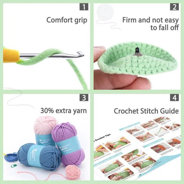 Alt view image 5 of 7 - Kit for Beginners: Highland Cow Crochet Kit, Learn to Crochet, Include Easy Knitting Soft Yarn, Step-by-Step Video Tutorial, Hook, Holiday Birthday Gift for Adults and Teen(30%+ Yarn)