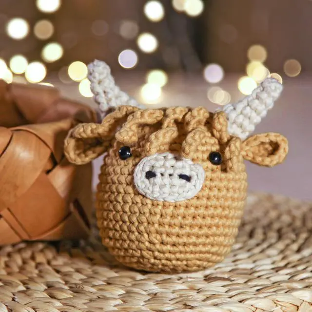 Alt view image 7 of 7 - Kit for Beginners: Highland Cow Crochet Kit, Learn to Crochet, Include Easy Knitting Soft Yarn, Step-by-Step Video Tutorial, Hook, Holiday Birthday Gift for Adults and Teen(30%+ Yarn)