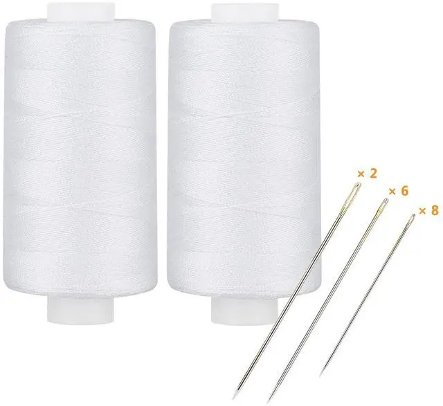 Main image of All Purpose Thread Polyester 400 Yards (2 White)