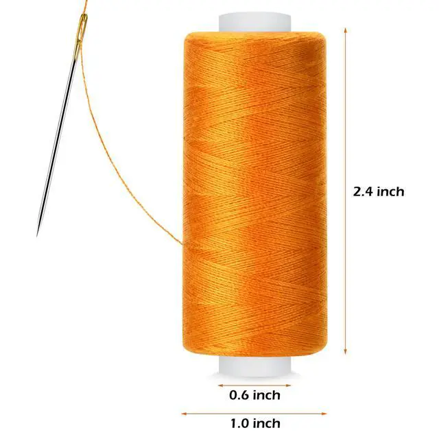 Alt view image 2 of 7 - 6 Pcs Sewing Thread Kit, 400 Yards Each Spool 402 Polyester Thread with Sewing Needle & Threader, Sewing Threads for Sewing Machine, Hand Stitching, Embroidery