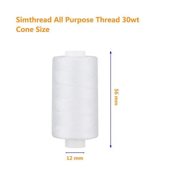 Alt view image 7 of 7 - All Purpose Thread Polyester 400 Yards (2 White)