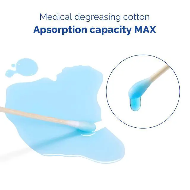 Alt view image 4 of 7 - Medical Cotton Swabs, Cotton Swabs with Wooden Sticks, 1000 Count