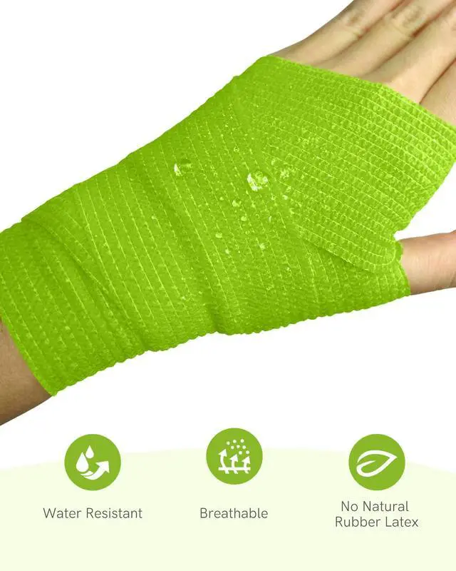 Alt view image 7 of 7 - Self Adhesive Bandage Wrap, Medical Tape in First Aid Kit, Cohesive Bandages for Wounds Sport Vet, 2 Inches X 5 Yards 6 Rolls, Rainbow