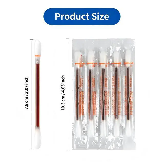 Alt view image 3 of 7 - 100 Sticks Povidone Iodine Swabsticks - FSA/HSA Snap-to-Activate Iodine Swabs for First Aid & Nasal Care, 10% Solution Wound Care Supplies, Individually Wrapped in Reusable Case