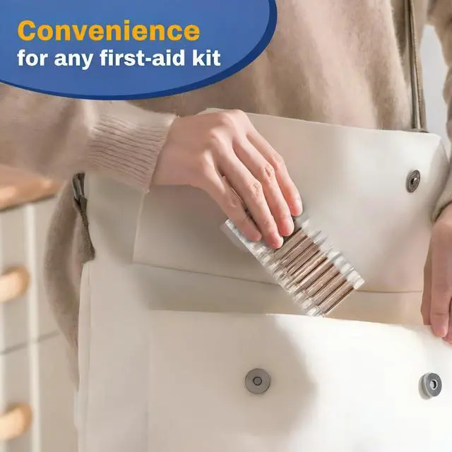 Alt view image 6 of 7 - 100 Sticks Povidone Iodine Swabsticks - FSA/HSA Snap-to-Activate Iodine Swabs for First Aid & Nasal Care, 10% Solution Wound Care Supplies, Individually Wrapped in Reusable Case