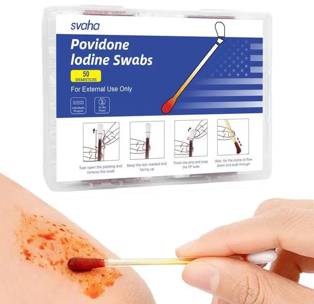Main image of Povidone Iodine Swabs, 50 Count, Individually Wrapped, PP Case