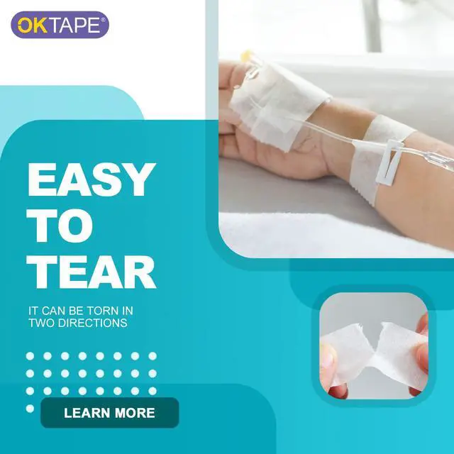 Alt view image 6 of 7 - OKPore Medical Surgical Tape Nonwoven (Pack of 6) - First Aid Surgical Tape Hypoallergenic and Breathable for Wound Dressing Care - 2in x 10yds