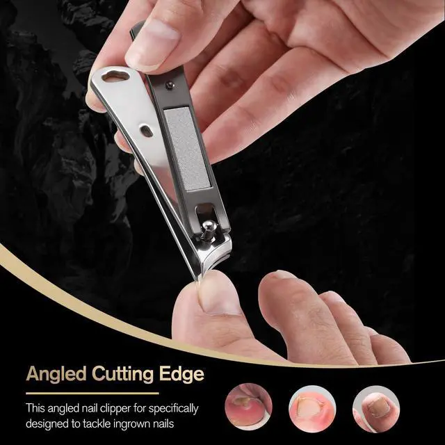 Alt view image 4 of 7 - Ingrown Nail Clipper - Slant Curved Blade Nail Clipper for Thick Toenails and Ingrown Nails, Podiatrist Toenail Clippers for Seniors and Men