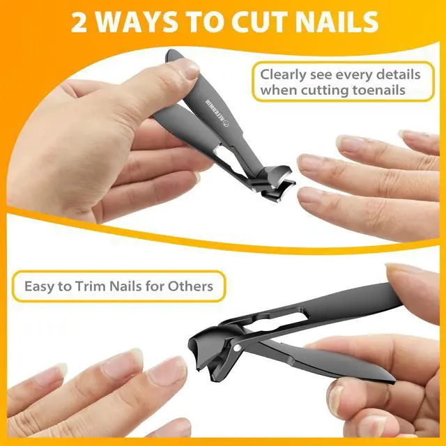 Alt view image 4 of 6 - Toenail Clippers for Seniors, Long Handled Curved Head Nail Clippers with Catcher, Ultra-Sharp Heavy Duty for Thick Nails, Ergonomic Design for Men & Women, 18-Month Replacement Warranty