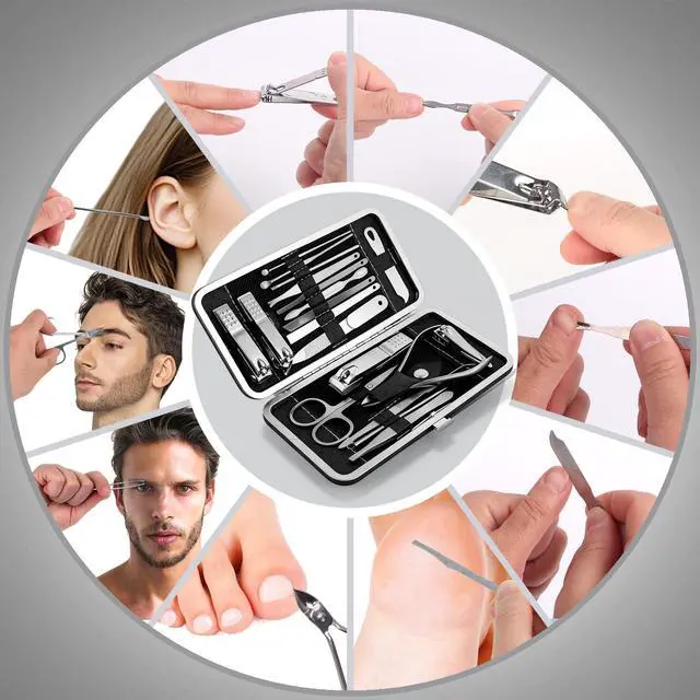 Alt view image 5 of 7 - Professional Nail Clippers for WomenTravel Manicure Kit for MenNail Clipper Set Care Kit for Beginners with Everything