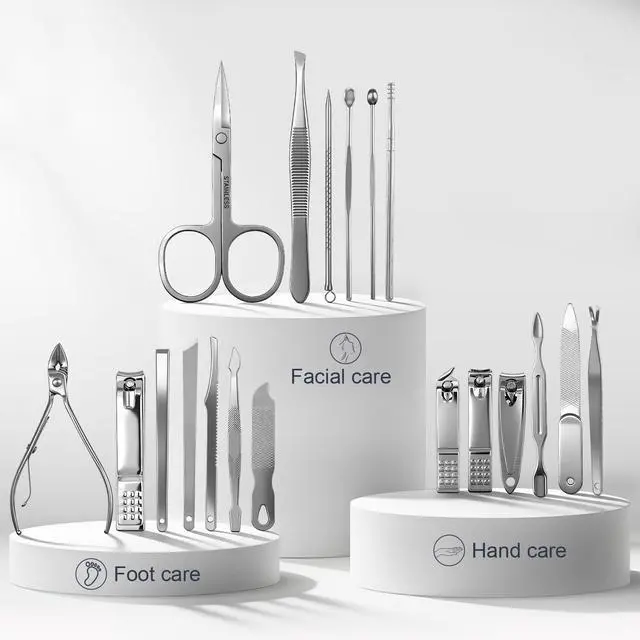 Alt view image 4 of 7 - Professional Nail Clippers for WomenTravel Manicure Kit for MenNail Clipper Set Care Kit for Beginners with Everything