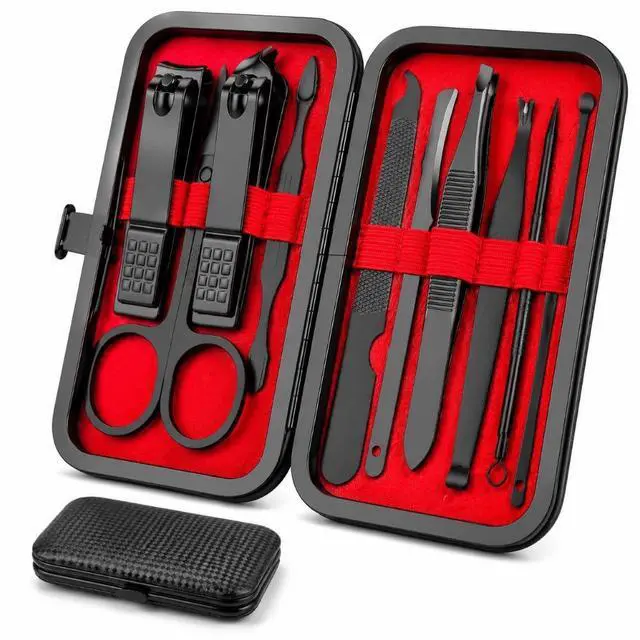 Main image of Nail Clipper Set - Professional Manicure Set 10 PCS Stainless Steel Nail Kit with Travel Case, Nail Clippers Set Gift for Men Women