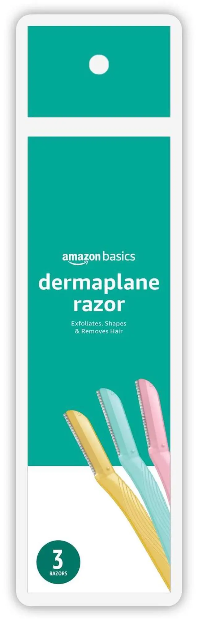 Alt view image 2 of 7 - Women's Dermaplaning Tool, Peach Fuzz Remover, Facial Hair Removal, Exfoliating Face Razor with Microguard Blade for Safe Eyebrow Shaping, Includes Blade Cover, Multicolor, 3 Count