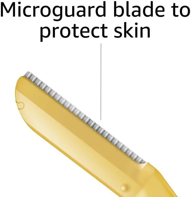 Alt view image 5 of 7 - Women's Dermaplaning Tool, Peach Fuzz Remover, Facial Hair Removal, Exfoliating Face Razor with Microguard Blade for Safe Eyebrow Shaping, Includes Blade Cover, Multicolor, 3 Count