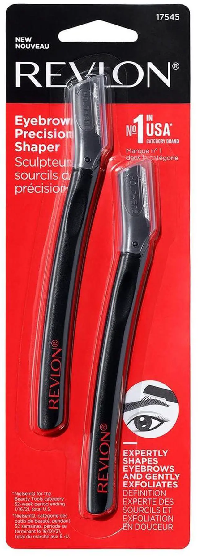 Main image of Eyebrow Precision Shaper, Eye Brow Razor, Hair Remover Blade, Reusable, Made with Japanese Stainless Steel (Pack of 2)