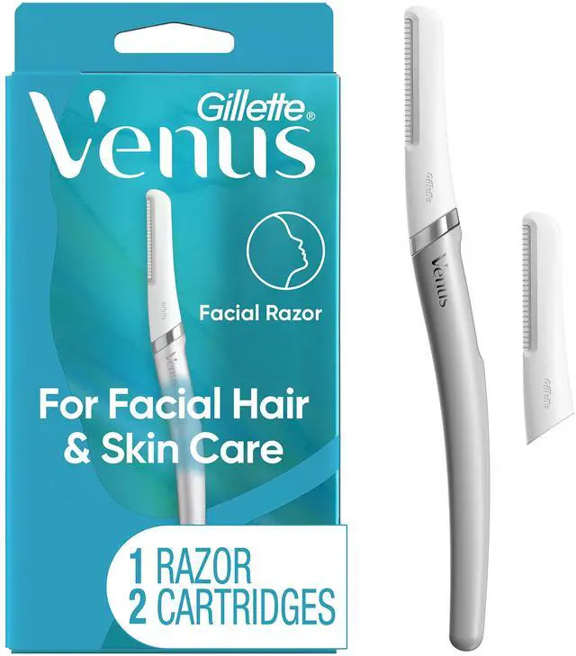 Main image of Dermaplaning Tool, 2 Blade Refills, Exfoliating Face Razors for Women, Eyebrow and Facial Dermaplane Razor