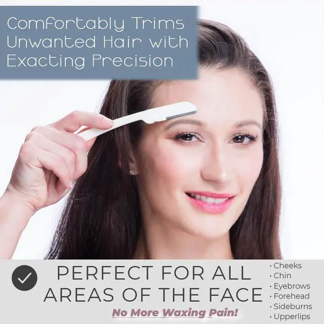 Alt view image 6 of 7 - Dermaplaning Razor (6 Count) Face Razors for Women for Peach Fuzz, Eyebrow Shaping & Gentle Exfoliation At-Home Facial Shaver for Smooth Skin and Flawless Makeup Prep