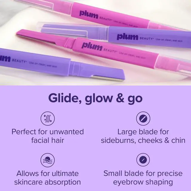 Alt view image 3 of 7 - Double-Sided Dermaplaning Razors (4-Pack) - Womens Facial Razors