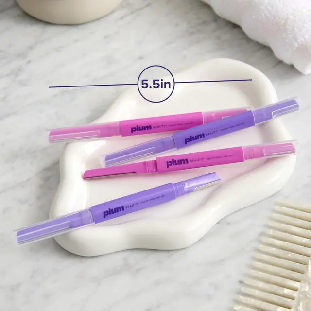Alt view image 4 of 7 - Double-Sided Dermaplaning Razors (4-Pack) - Womens Facial Razors