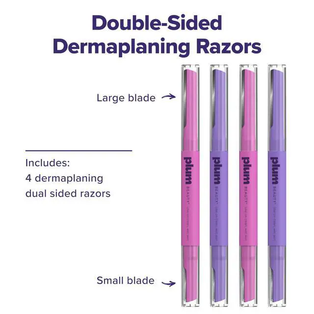 Alt view image 5 of 7 - Double-Sided Dermaplaning Razors (4-Pack) - Womens Facial Razors