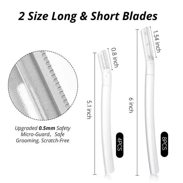 Alt view image 4 of 7 - Dermaplane Razor for Women Face, 10PCS Eyebrow Razors, Dermaplaning Tool with Storage Case, Professional Face Razors for Peach Fuzz Removal, Eyebrow Shaping, Smooth Skin & Gentle Exfoliation