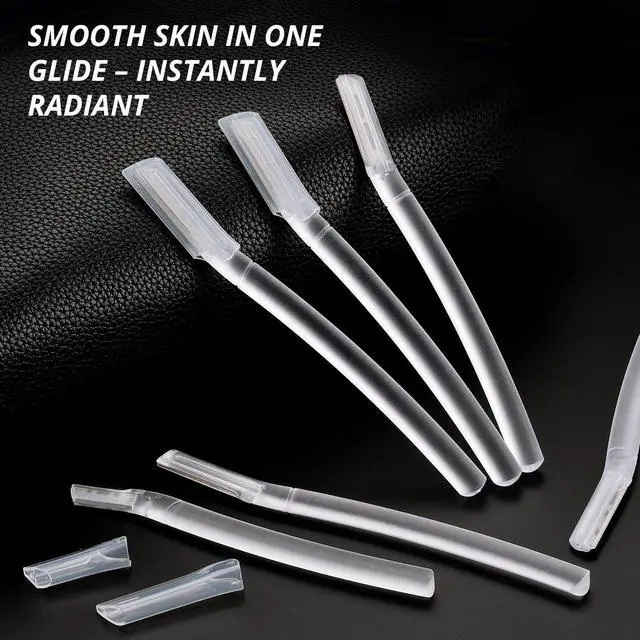 Alt view image 3 of 7 - Dermaplane Razor for Women Face, 10PCS Eyebrow Razors, Dermaplaning Tool with Storage Case, Professional Face Razors for Peach Fuzz Removal, Eyebrow Shaping, Smooth Skin & Gentle Exfoliation